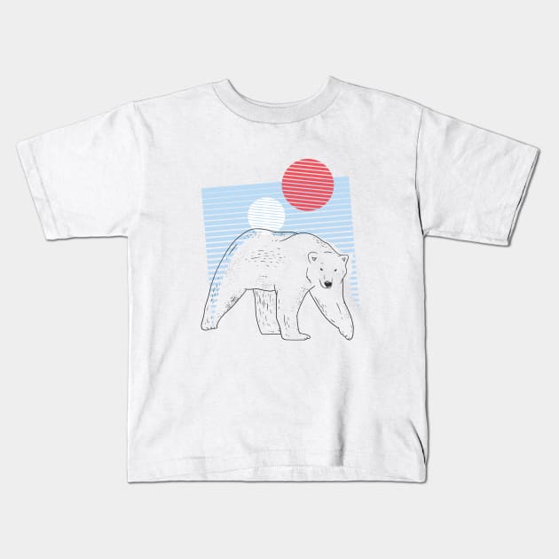 Polar Bear Kids T-Shirt by LR_Collections